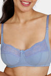 Zivame Double Layered Non Wired 3/4Th Coverage T-Shirt Bra - Blue Blizzard — thumbnail 4